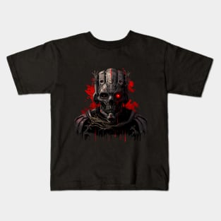 Comic-Style: AI Cyborg Robot Skull and the Apocalypse Kids T-Shirt